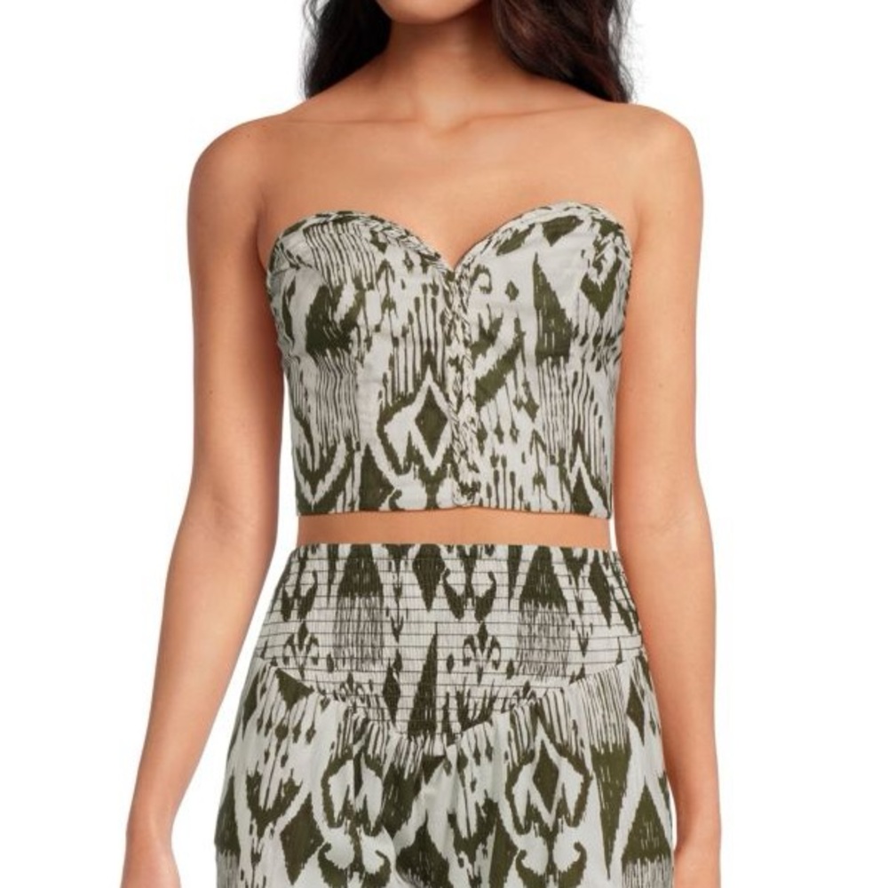 NWT MISA LOS ANGELES Luiz Geometric Crop Top